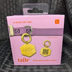 Tailr Classic Gold Pet ID Tag.